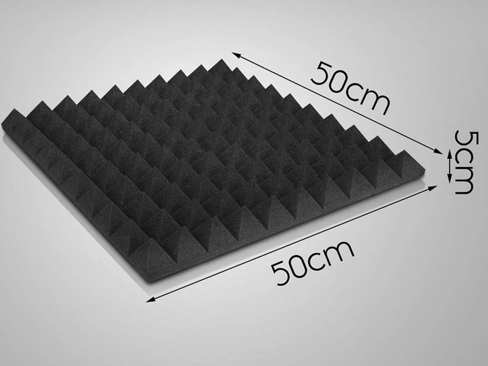 Pyramid Acoustic Foam Panels 50 × 50cm – 6 Pack - Image 4