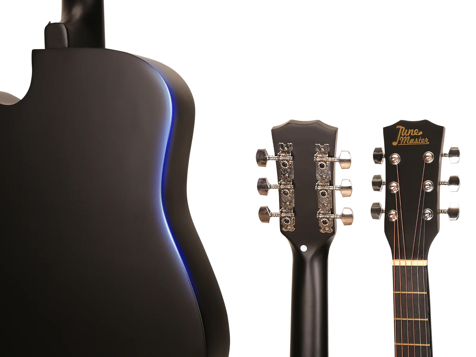 38'' Acoustic Guitar - Black - Image 6