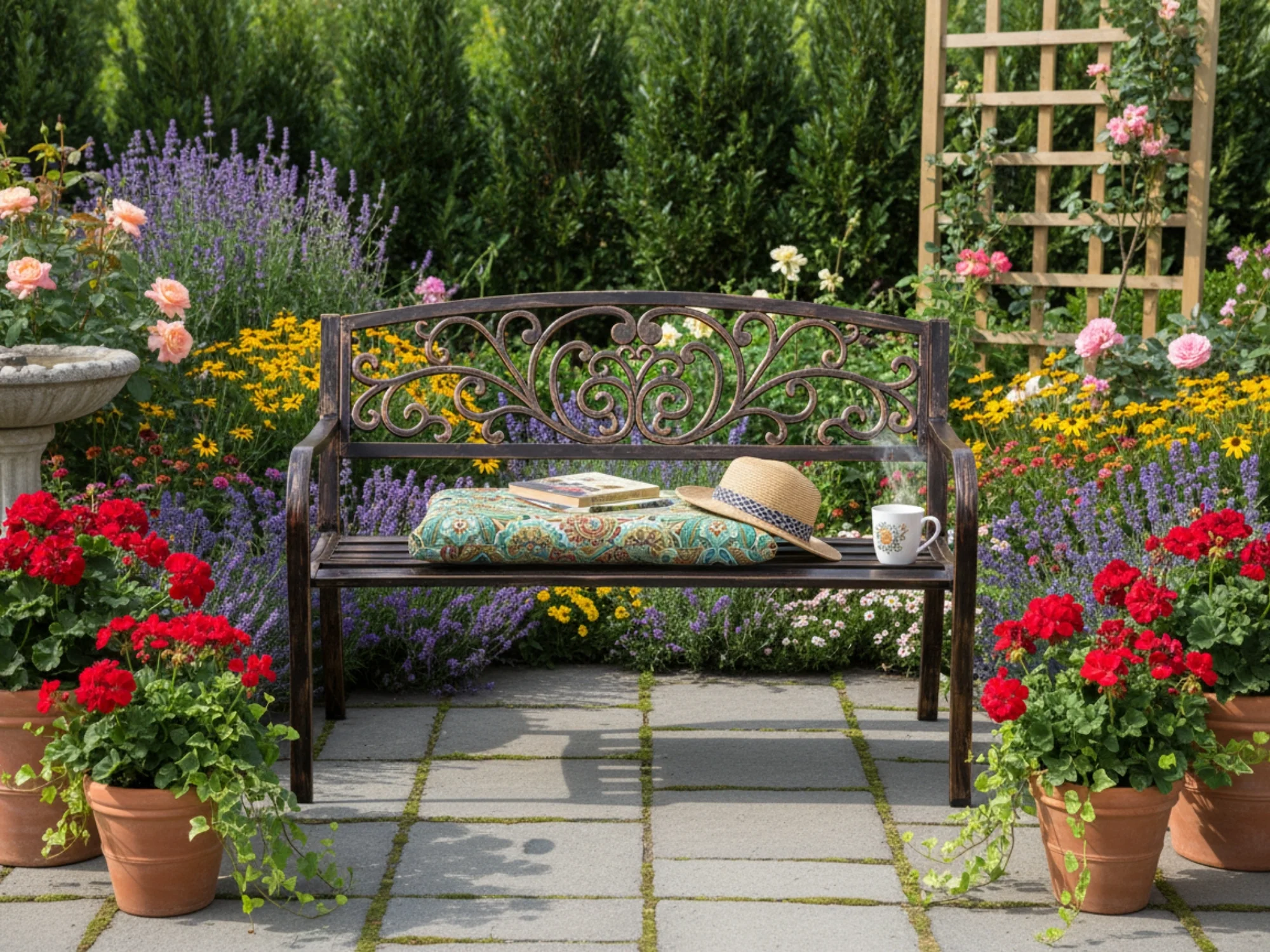 Arteferro Garden Bench C1 - Vintage Bronze - Image 2