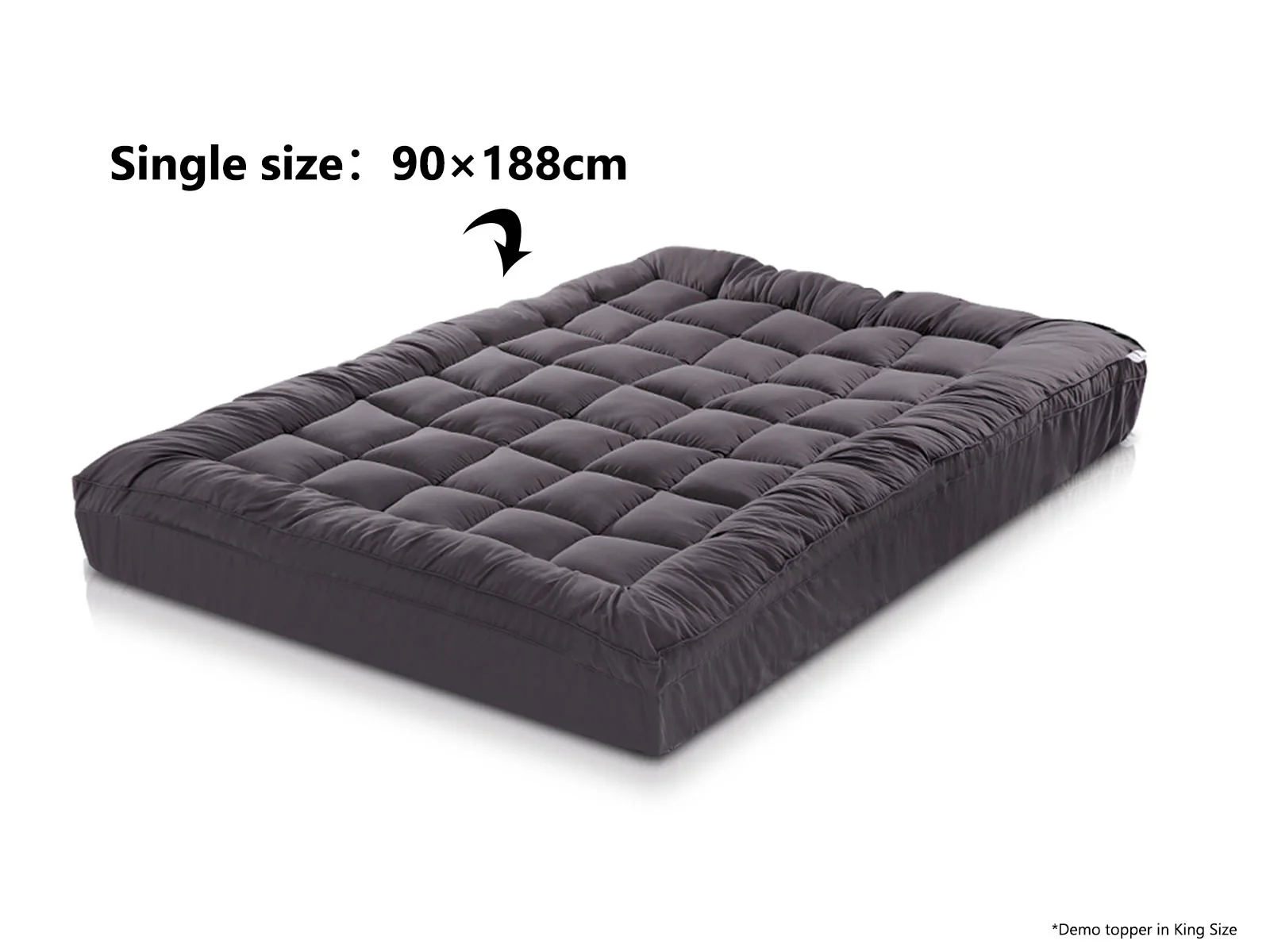 Bamboo Charcoal Mattress Topper - Single - Image 3