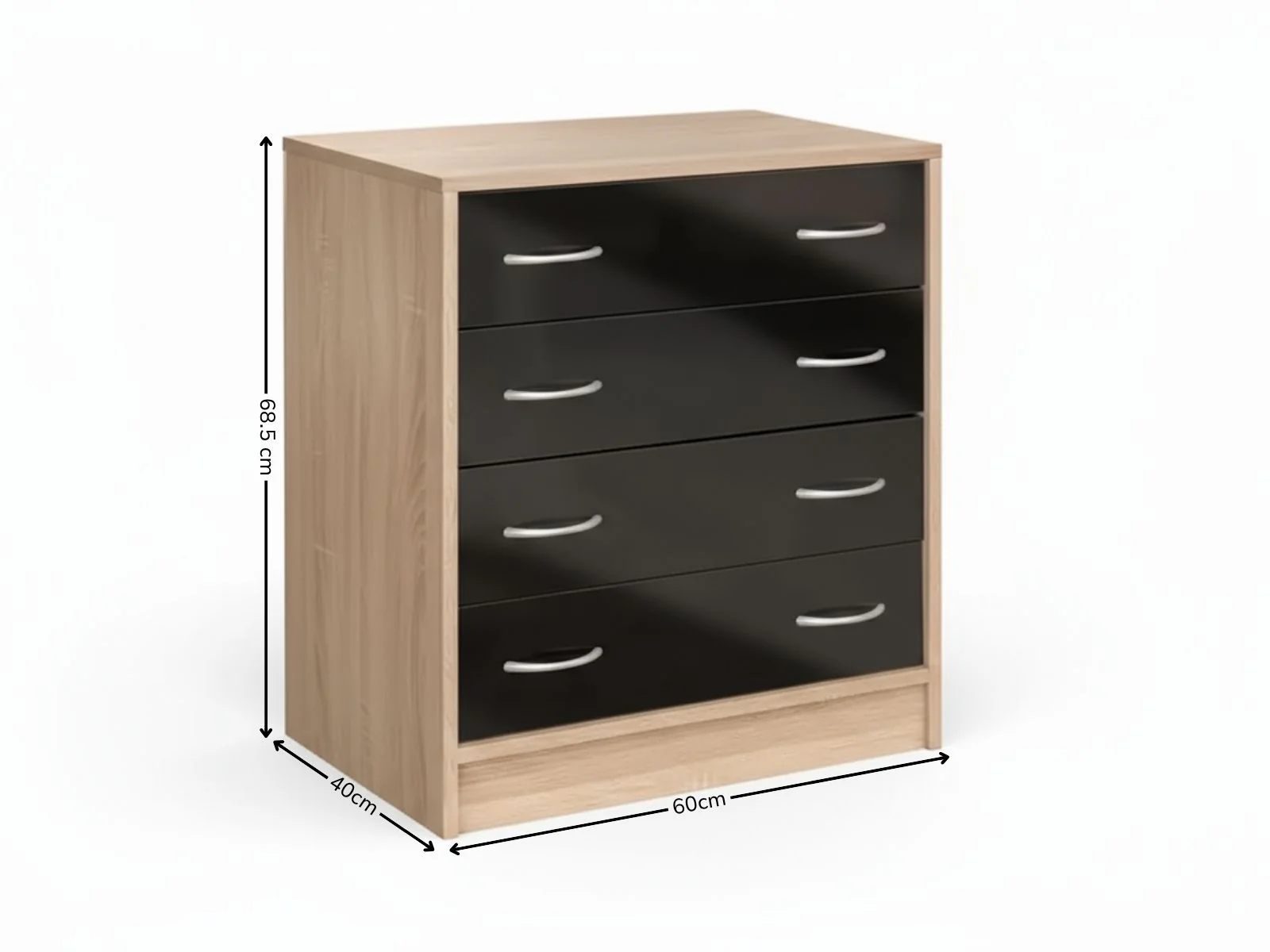 Bardalona 4-Drawer Chest - Gloss Black - Image 3