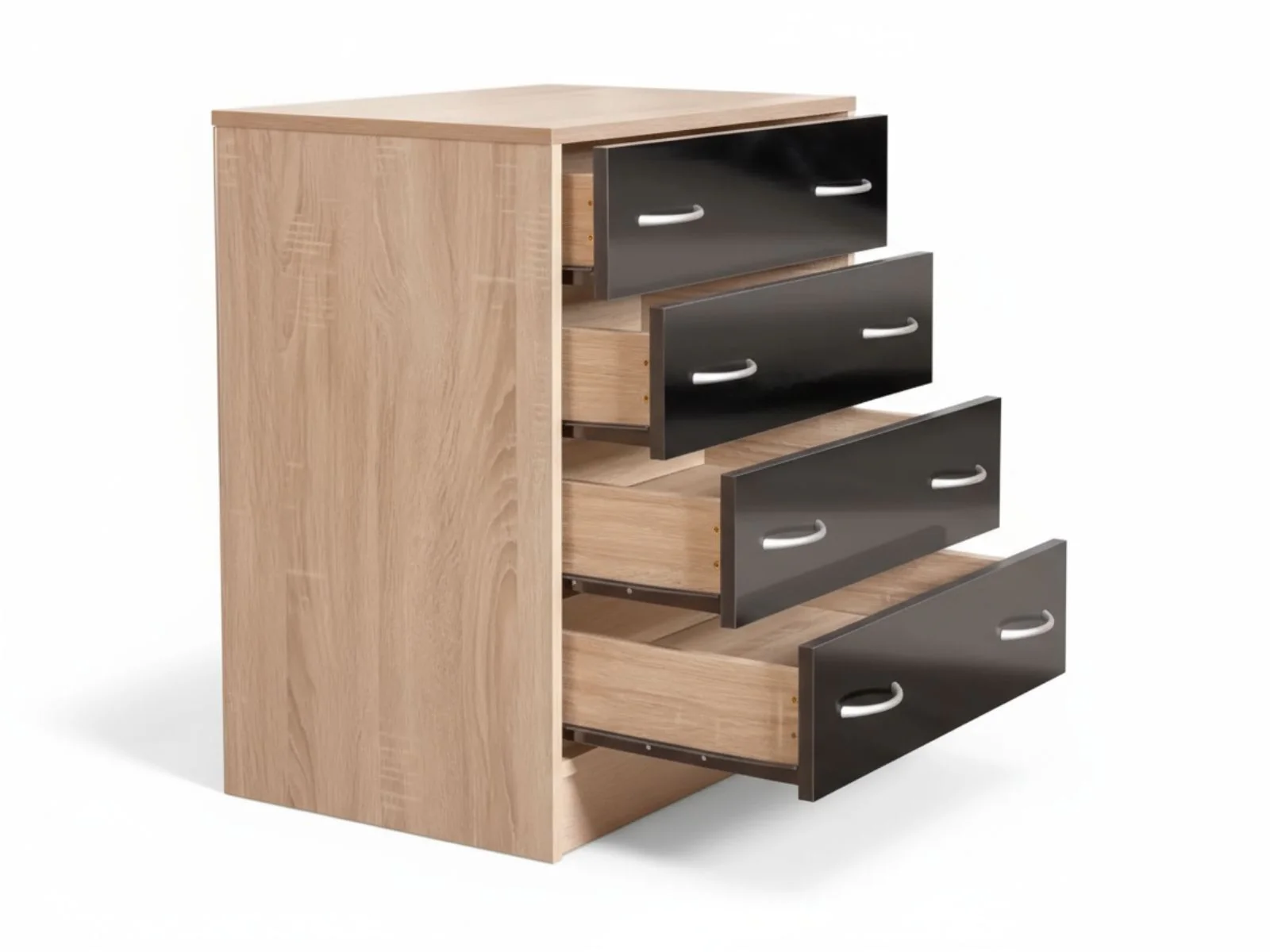 Bardalona 4-Drawer Chest - Gloss Black - Image 4