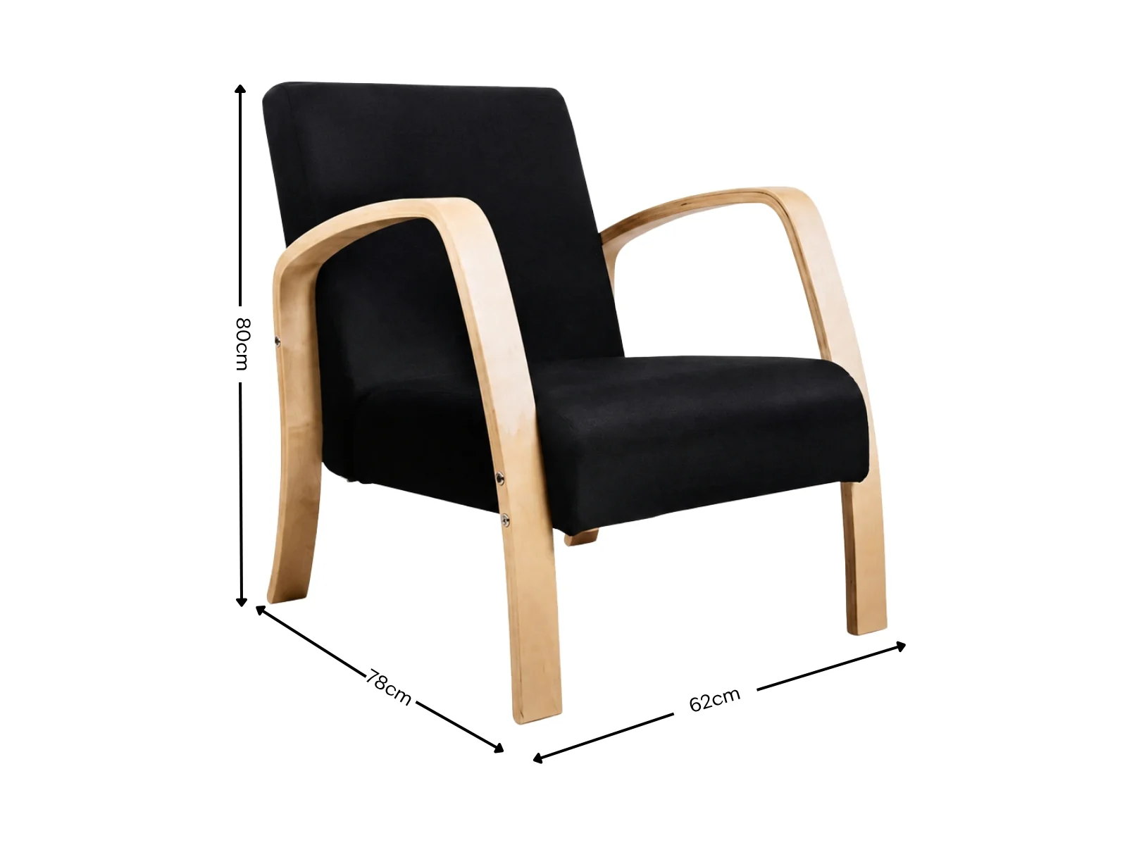 Bentwood Sofa - Black - Image 7