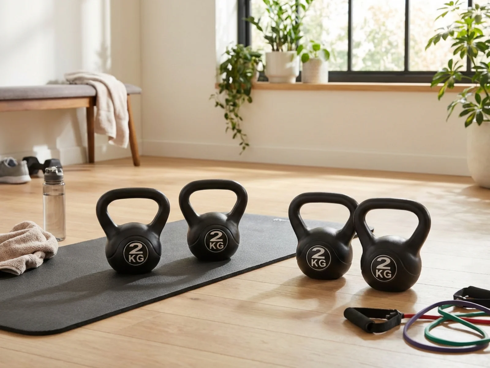 Cement Kettlebell 2kg - Set of 4 - Image 3
