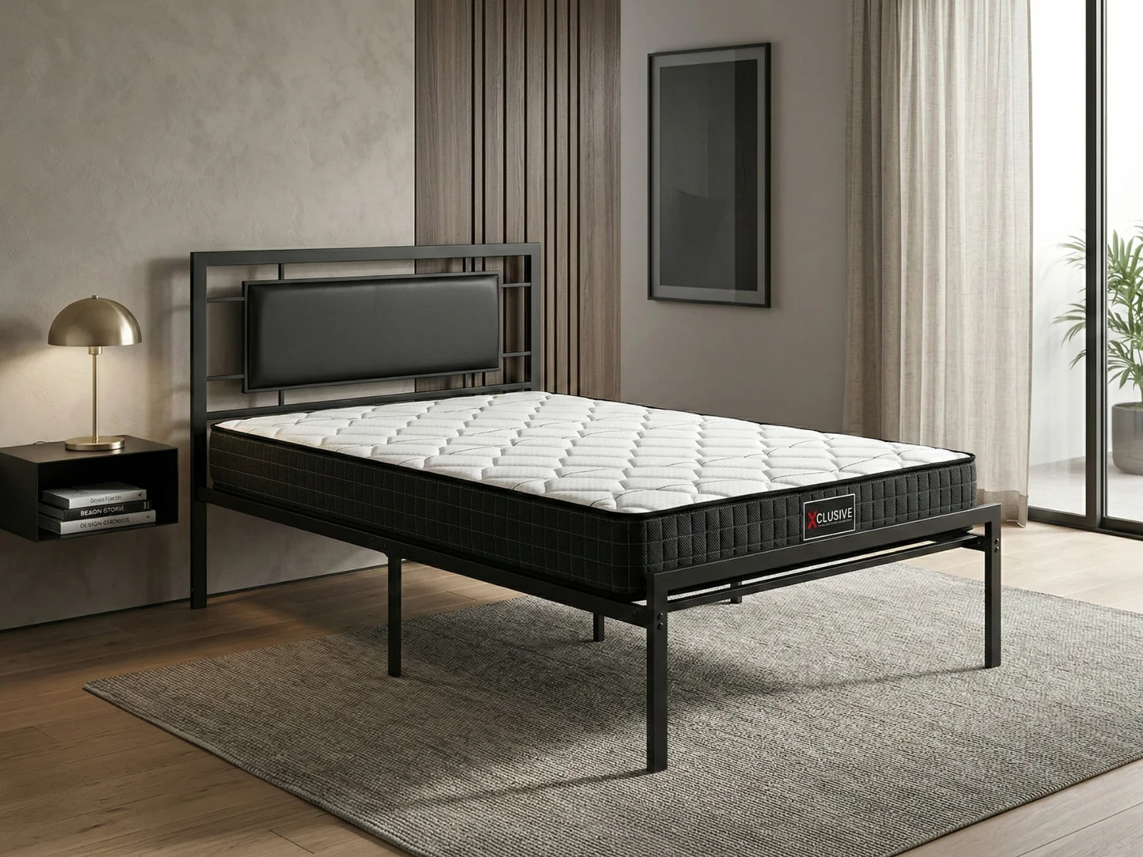 Dakota Metal Bed Frame & Xclusive Pocket Spring Mattress X20 Single - Image 2