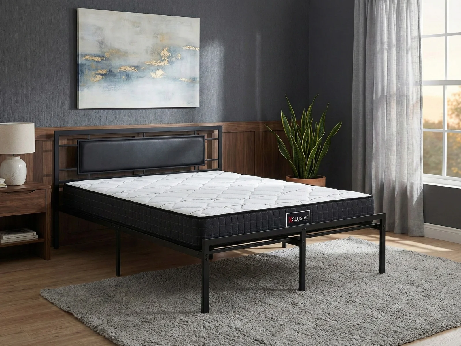 Dakota Metal Bed Frame & Xclusive X20 Mattress - Double - Image 2