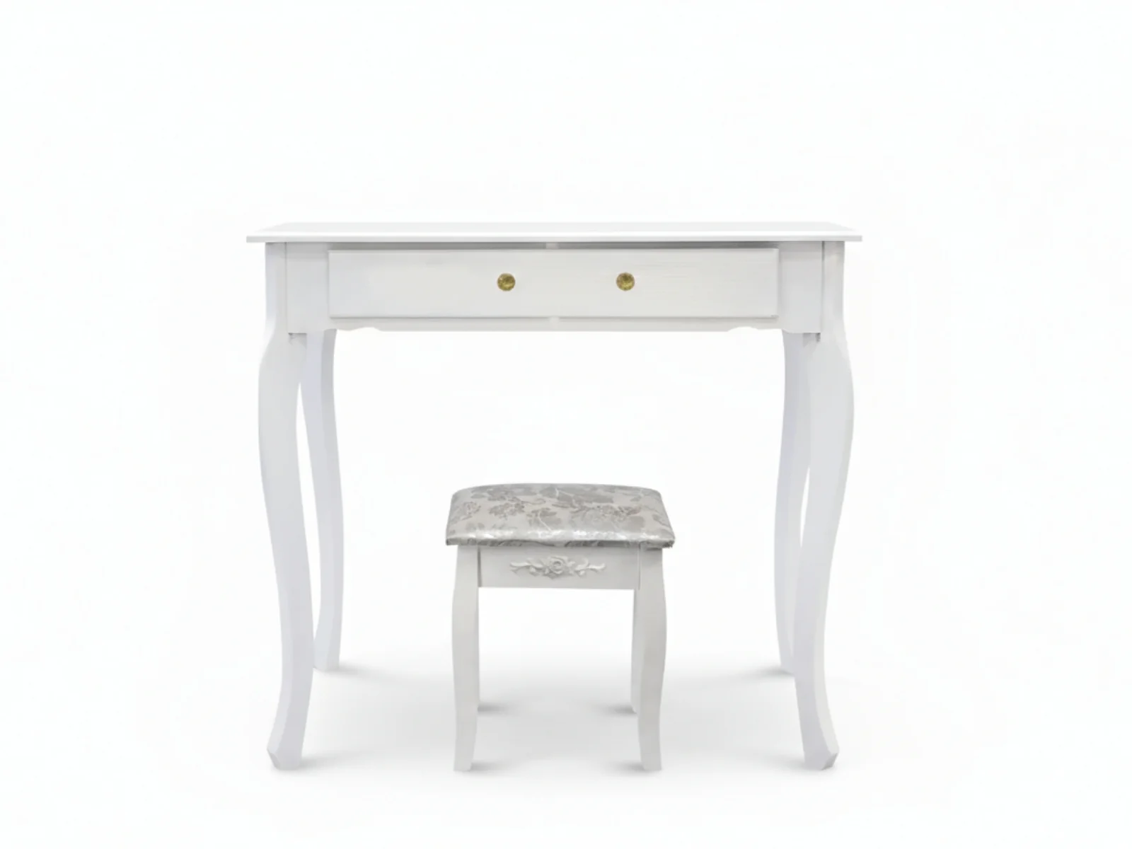3-Mirror Dressing Table Set White - 79 cm - Image 7
