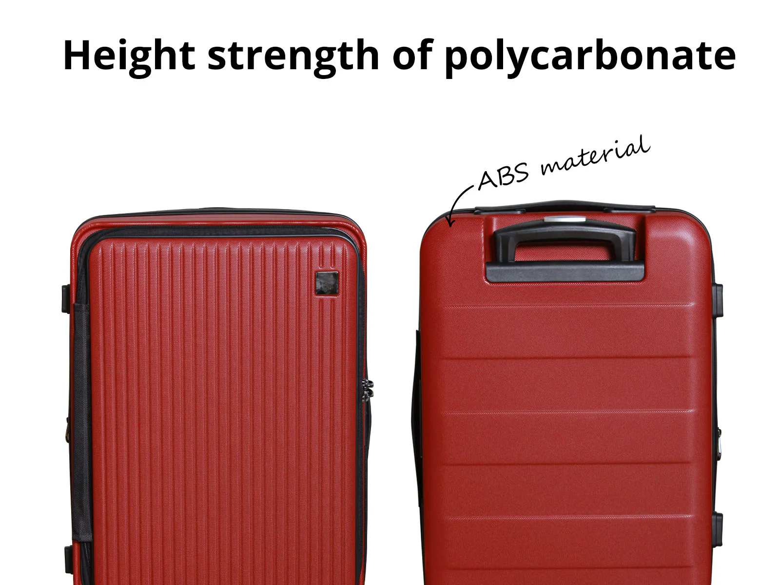 3-Piece Front Open Luggage Set – Wine Red - Image 5