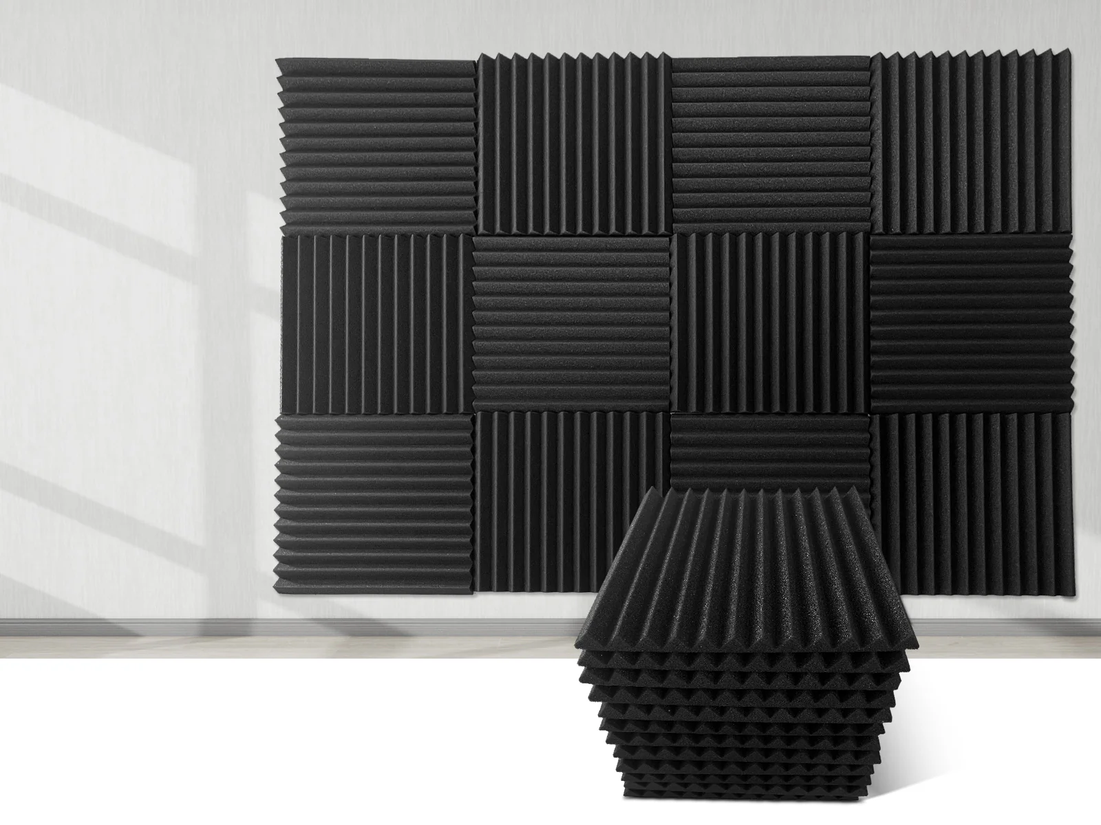 12 Teeth Wedge Acoustic Foam Panels 30 × 30cm – 12 Pack - Image 3