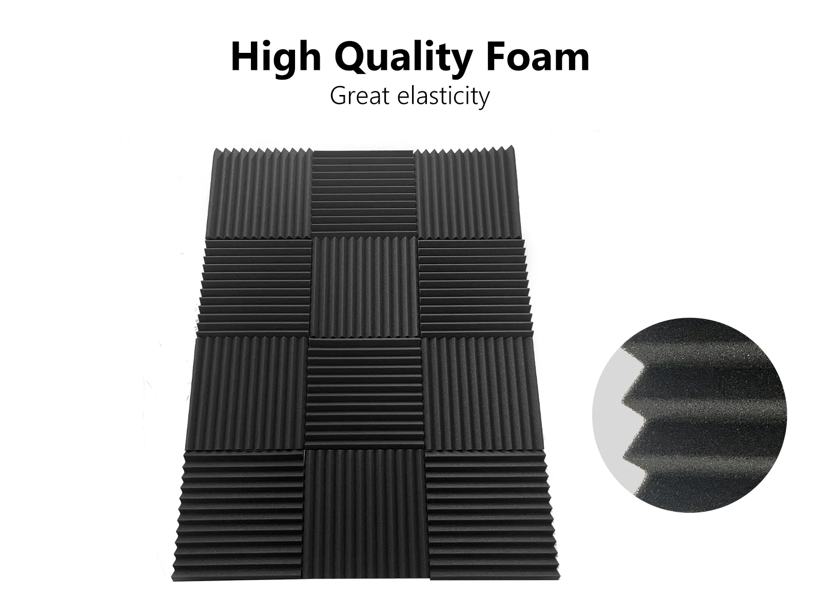 12 Teeth Wedge Acoustic Foam Panels 30 × 30cm – 12 Pack - Image 6