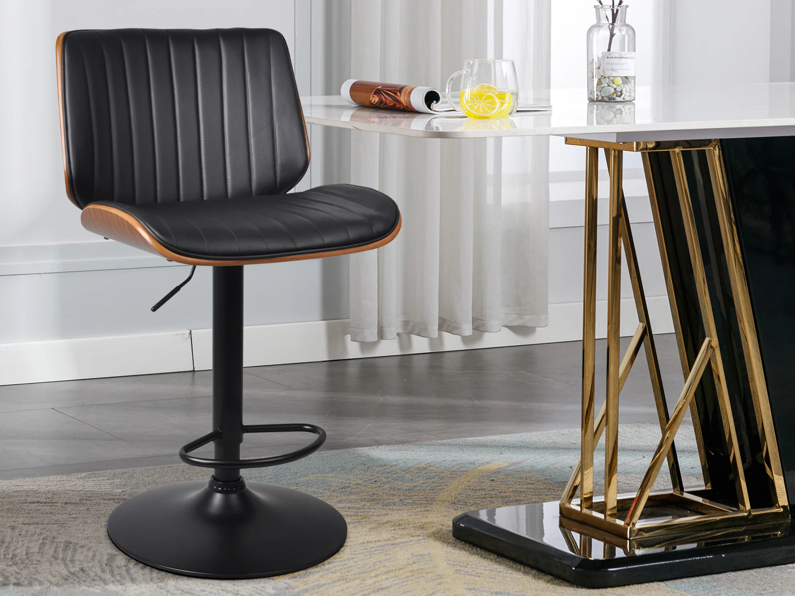 Barcelona Mid-Back Adjustable Bar Stool - Image 13