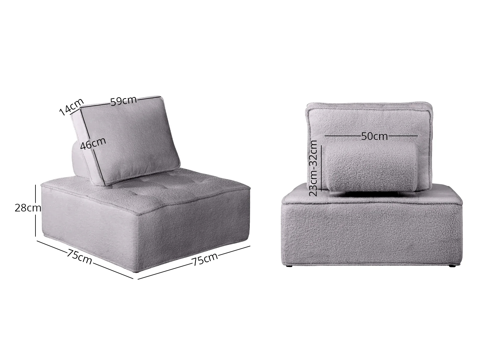 Brics Modular Sofa - Grey - Image 4