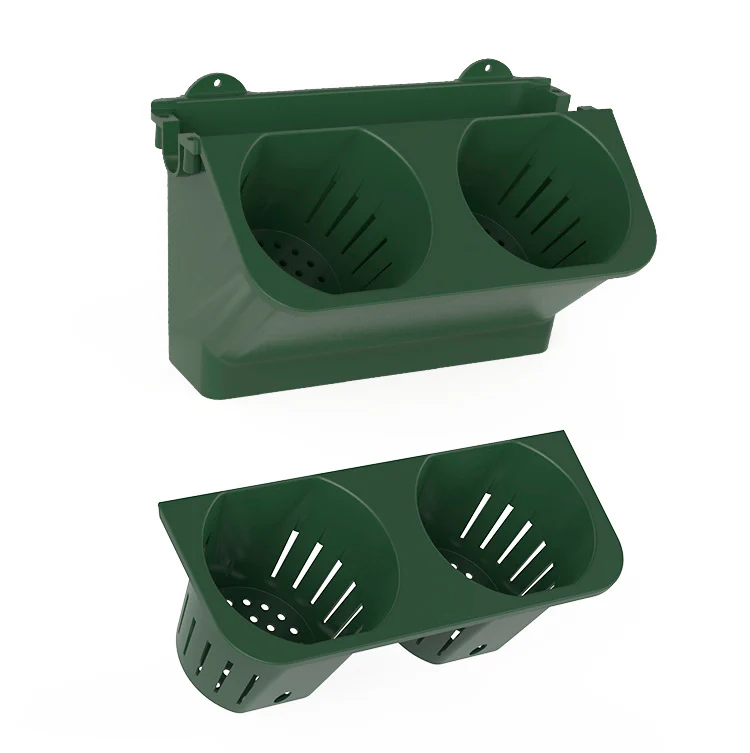 DS BS 10 Pack Vertical Planter Wall Hanging Flower Pots with Steel Rack - Image 12