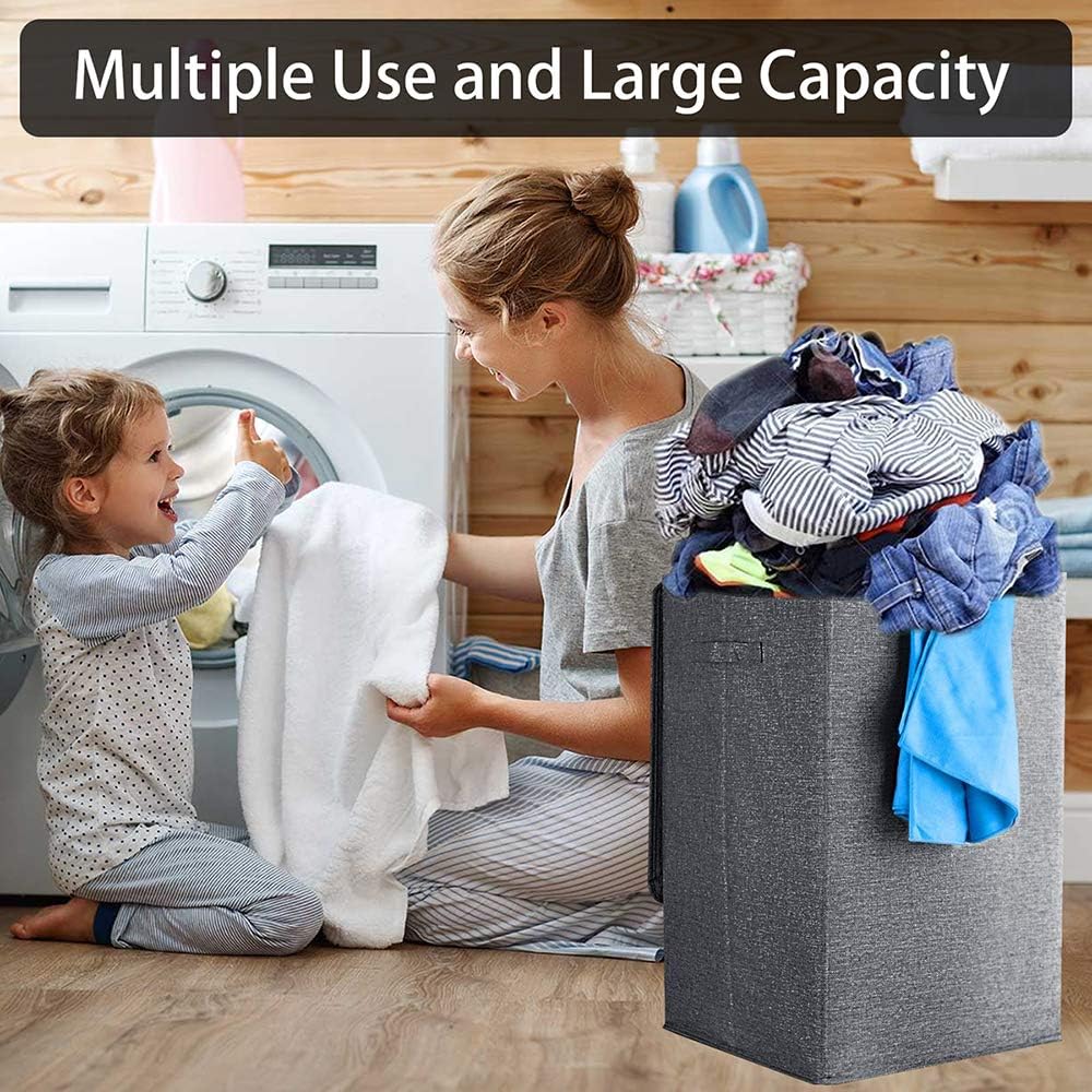 DS BS 100L Collapsible Laundry Hamper with Handles - Image 4