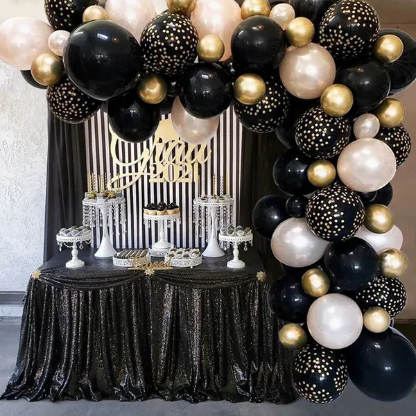DS BS 137Pcs Balloon Garland Kit-Black and Gold - Image 2