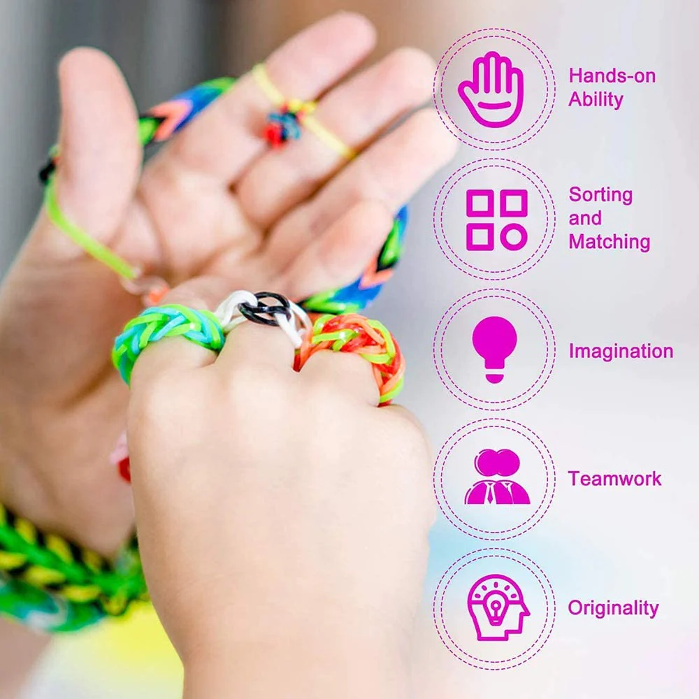 DS BS 15000Pcs Rubber Band Refill Bracelet Making Kit in 31 Colors - Image 2