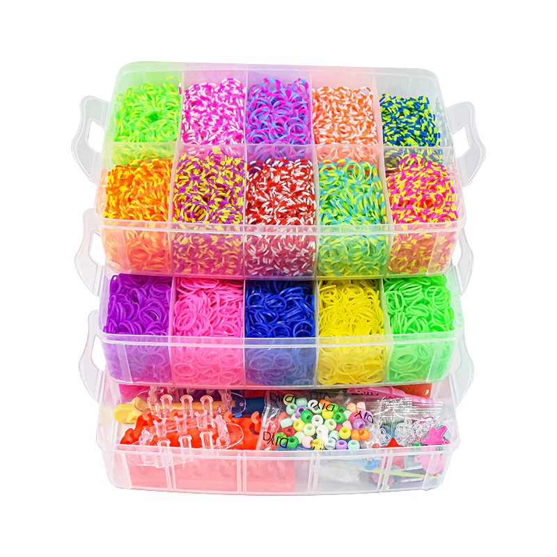 DS BS 15000Pcs Rubber Band Refill Bracelet Making Kit in 31 Colors - Image 7