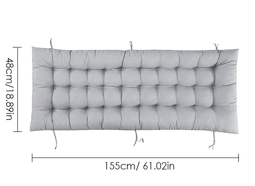 DS BS 155cm Thickened Patio Indoor Outdoor Lounge Chair Cushion - Image 2