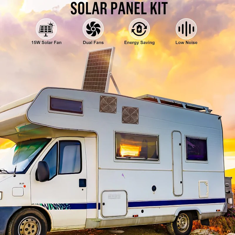 DS BS 15W Solar Powered Dual Fan Kit - Image 4