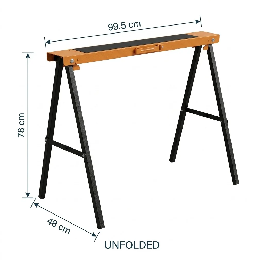 DS BS 2-Piece Sawhorse Support Frame | Yellow & Black - Image 5
