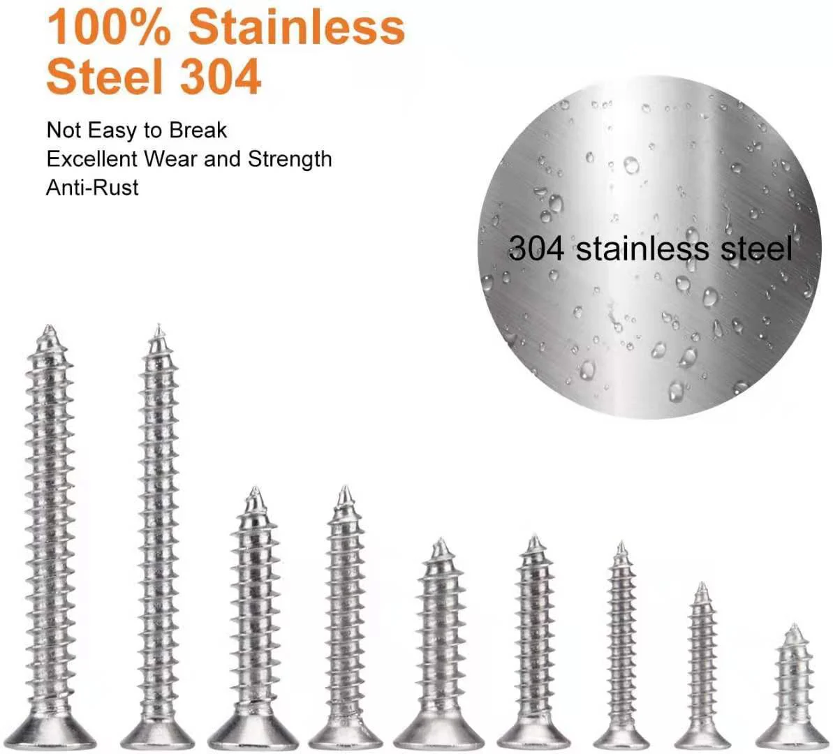 DS BS 265pc Stainless Steel Phillips Flat Head Self-Tapping Screws Set - Image 5