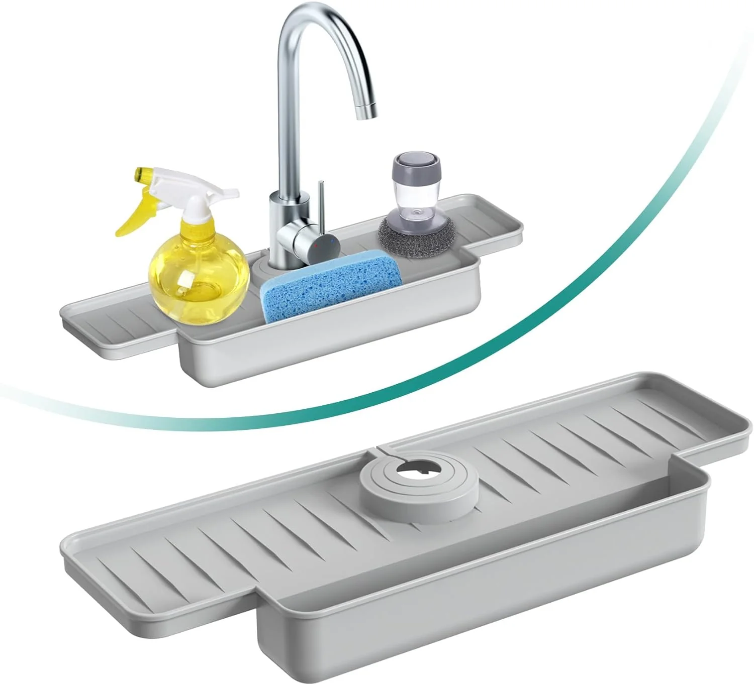 DS BS 2Pack Upgraded Silicone Faucet Splash Guard