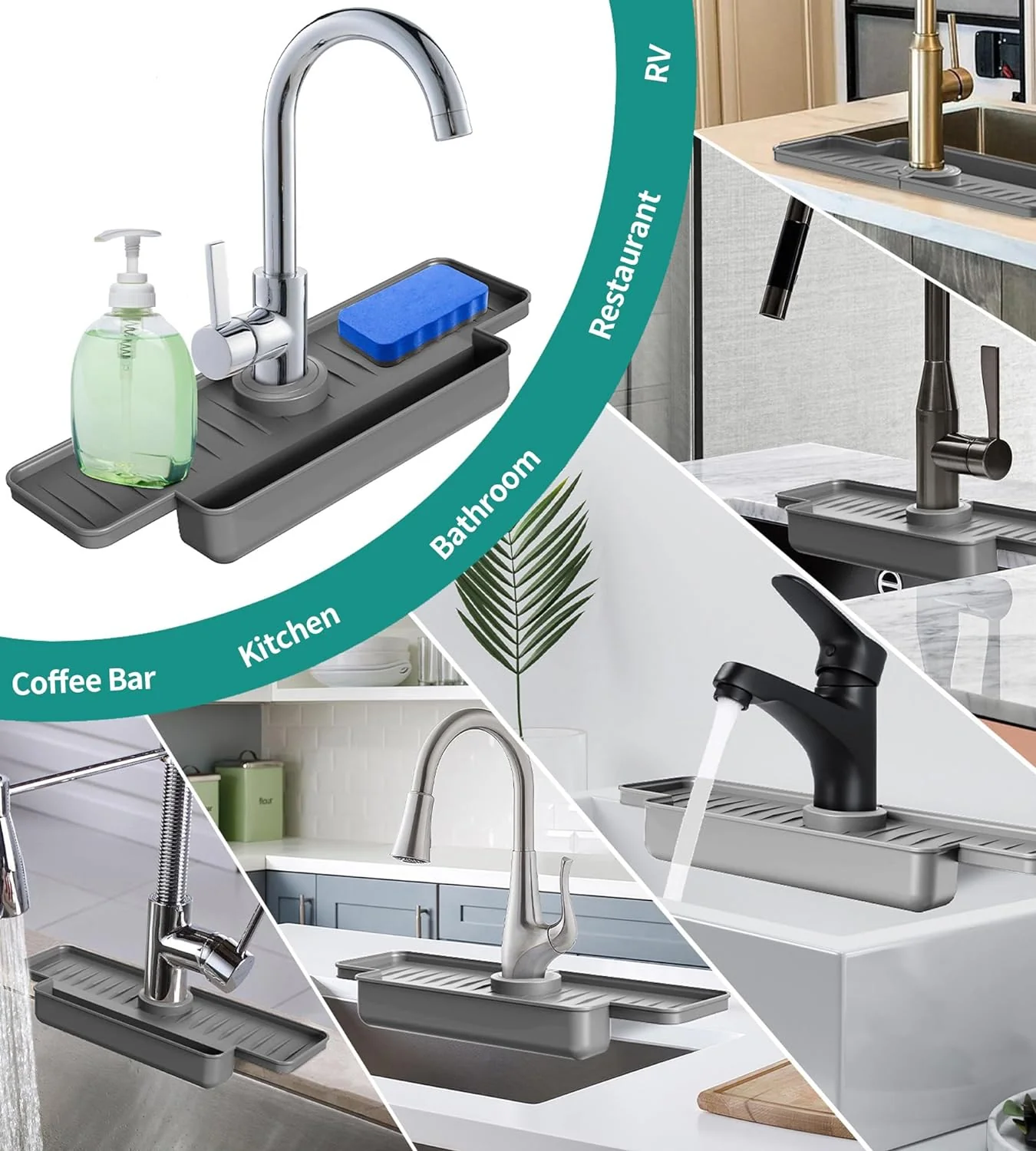 DS BS 2Pack Upgraded Silicone Faucet Splash Guard - Image 8