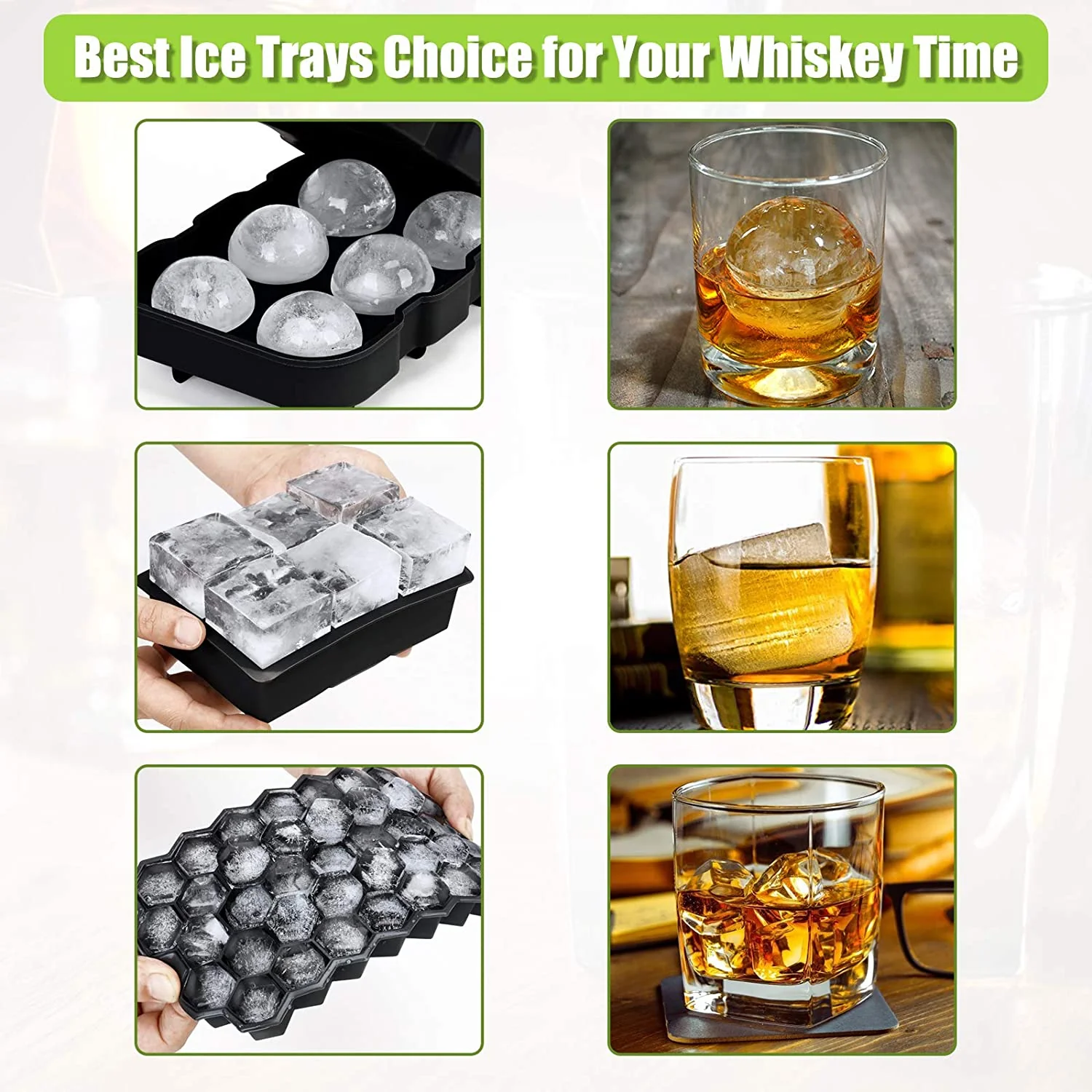DS BS 3 Pcs Silicone Ice Cube Molds Set - Image 5