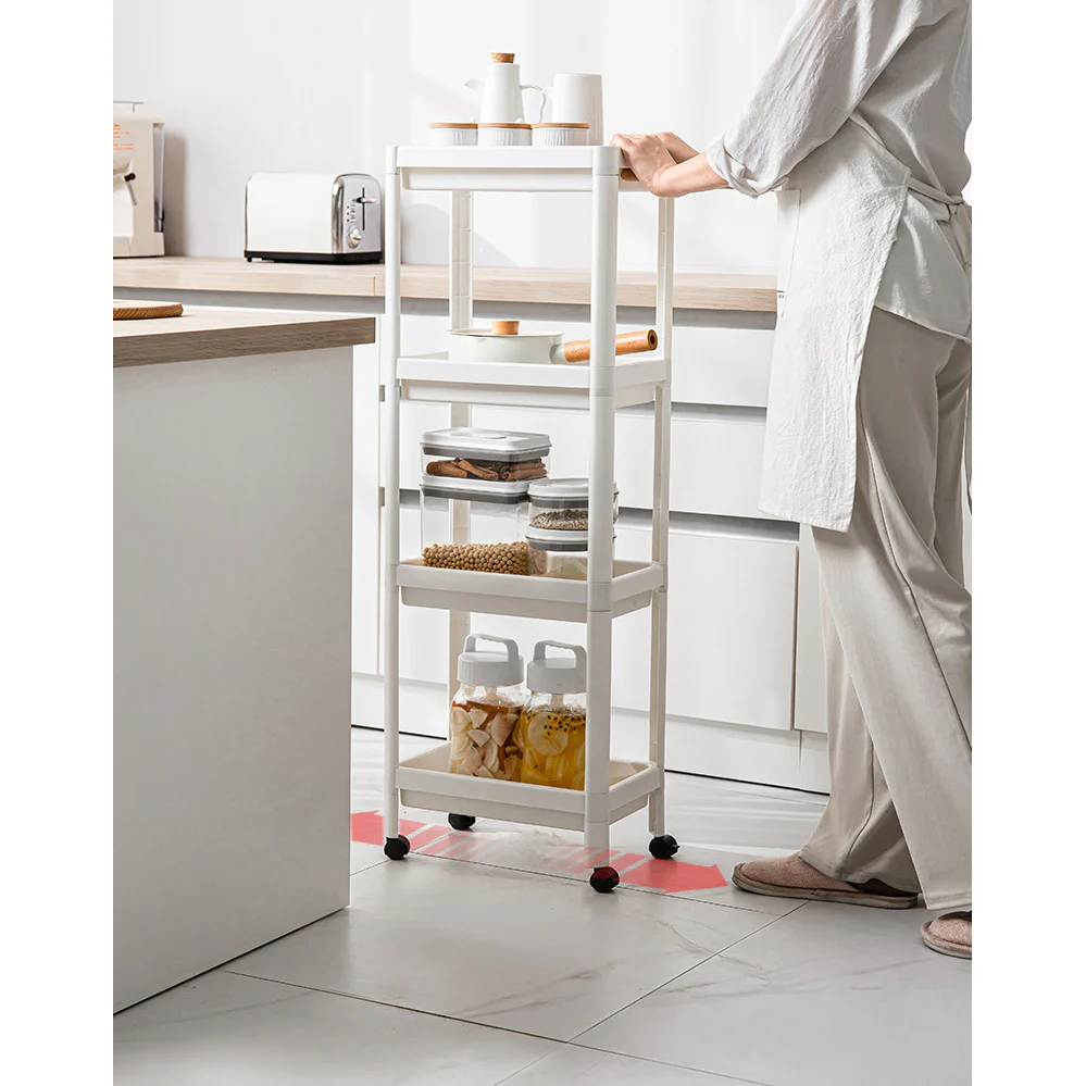 DS BS 3 Tier Wide Slide-Out Trolley Rack Shelf Organizer - Image 5