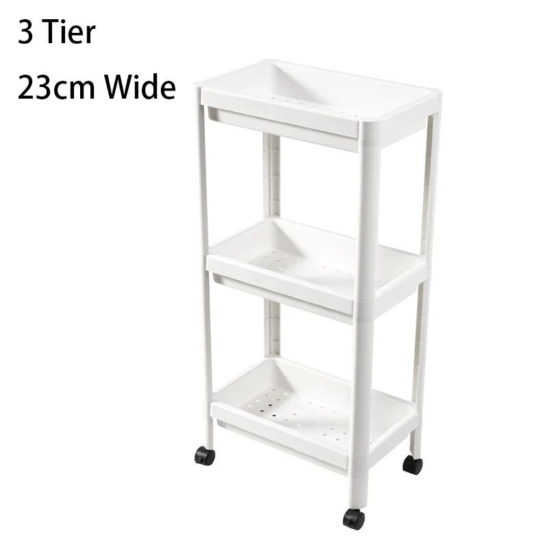 DS BS 3 Tier Wide Slide-Out Trolley Rack Shelf Organizer - Image 8
