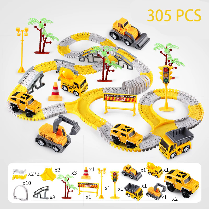 DS BS 305Pcs Kids Toys Construction Tracks Track Set - Image 9
