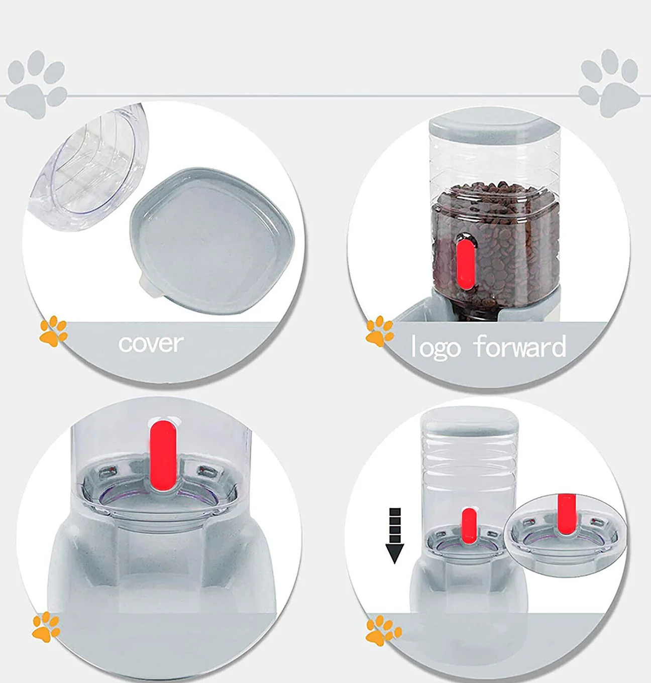 DS BS 3.8L Pet Automatic Feeding Bowls Pet Food Feeder - Image 2
