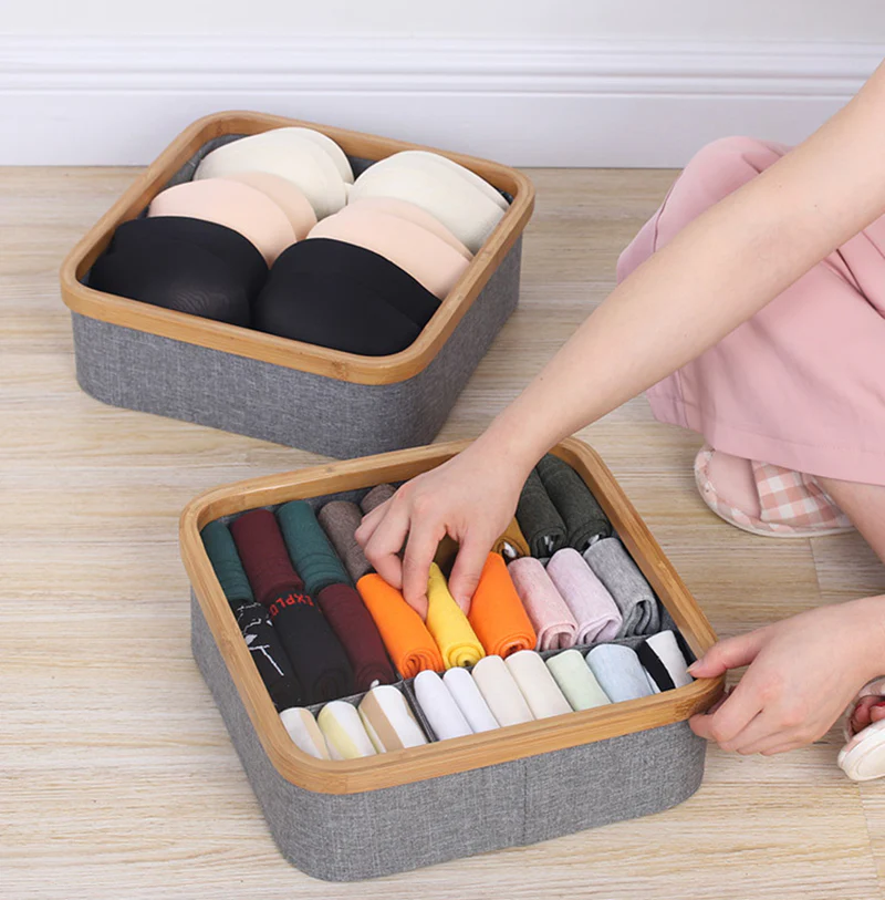 DS BS 4 Cell Non-Lidded Square Underwear Storage Basket - Image 9