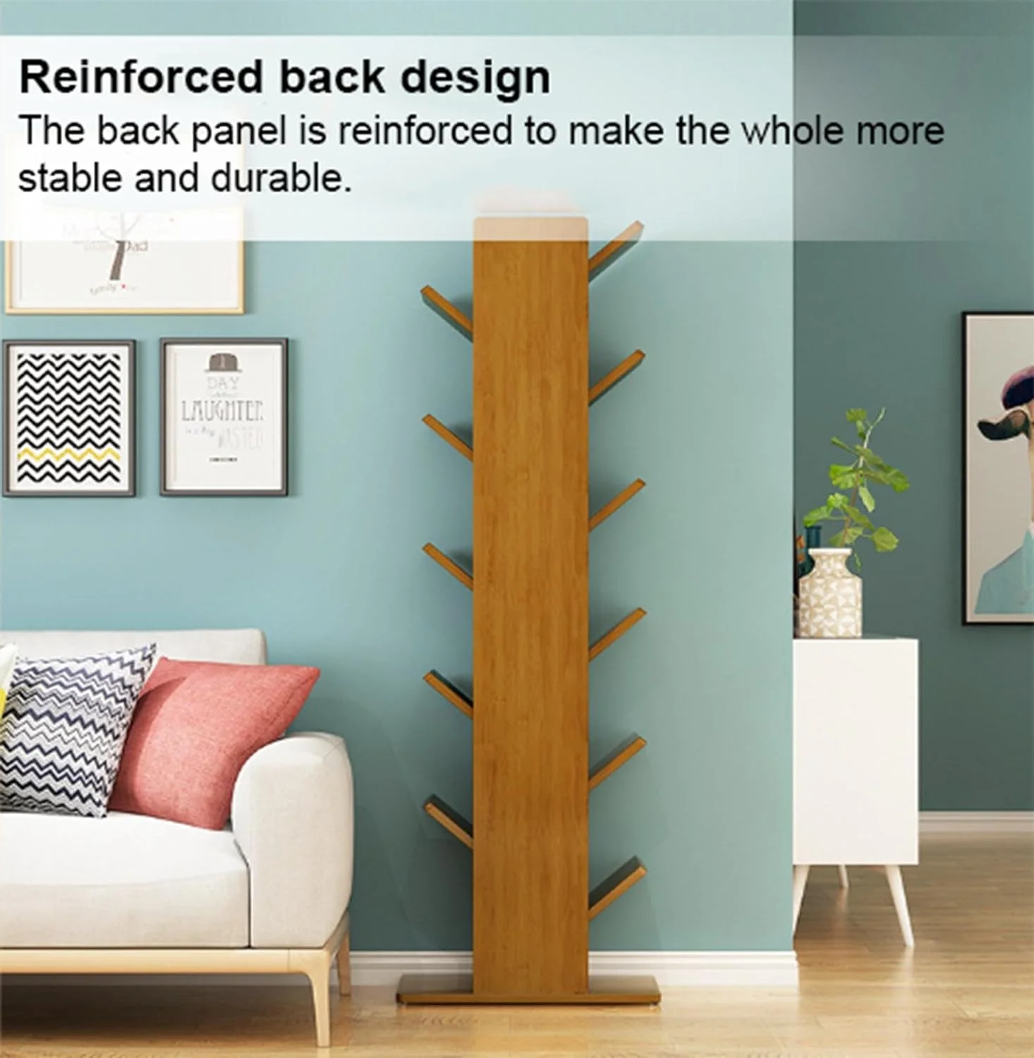 DS BS 4 Layer Tree Shape Bamboo Bookshelves - Image 3