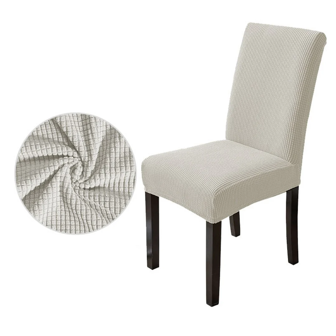 DS BS 4 Pack High Stretch Seat Chair Slipcover - White