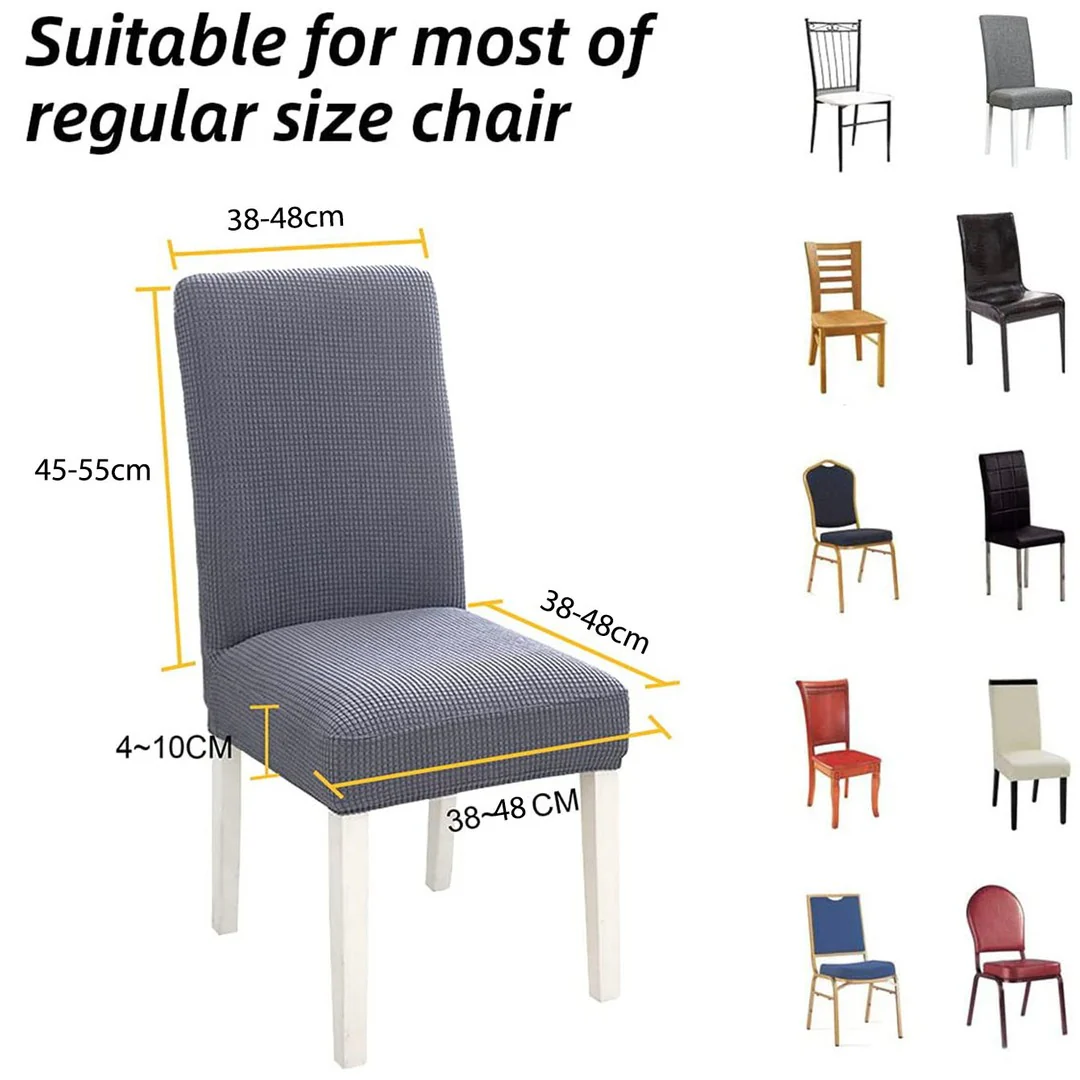 DS BS 4 Pack High Stretch Seat Chair Slipcover - White - Image 4
