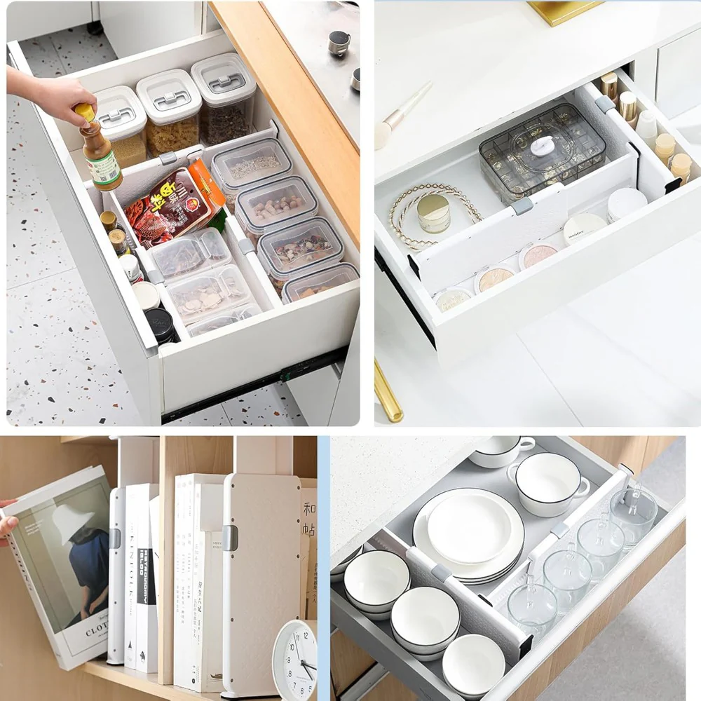 DS BS 4-Pack Telescopic Drawer Dividers – Long Style 37.5-54cm - Image 7