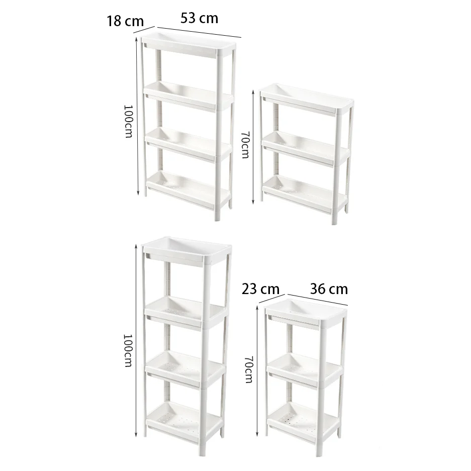 DS BS 4 Tier Wide Slide-Out Trolley Rack Shelf Organizer - Image 4