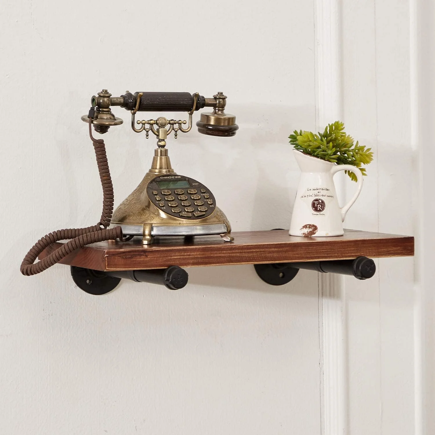 DS BS 4pack Industrial Iron Pipe DIY Floating Shelf Bracket-30CM - Image 4