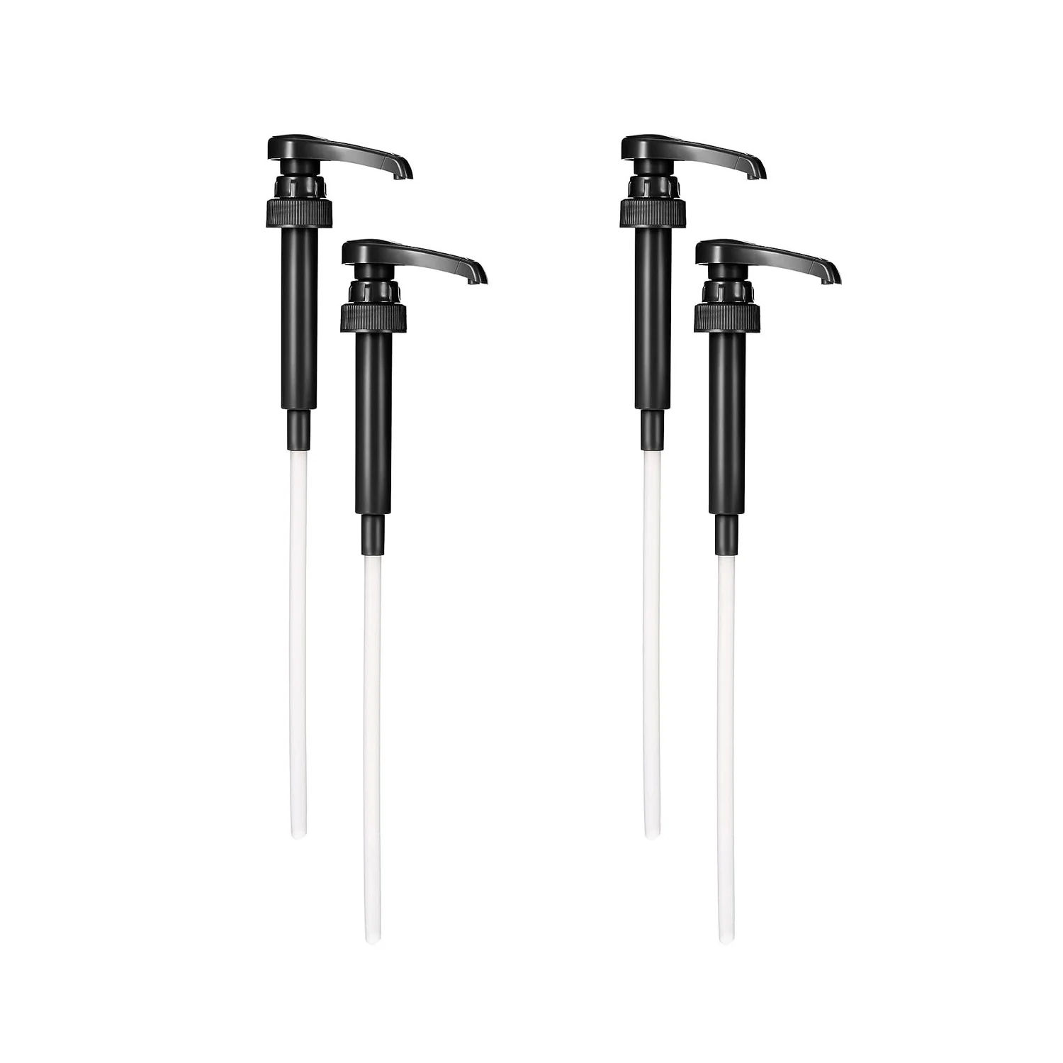 DS BS 4Pack Syrup Pump Dispenser Pumps For 750ML Bottles-Black