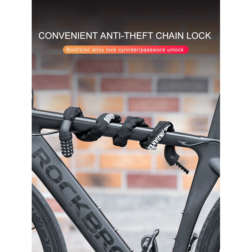DS BS 5 Digit Combination Anti Theft Bicycle Chain Lock-Blue - Image 10