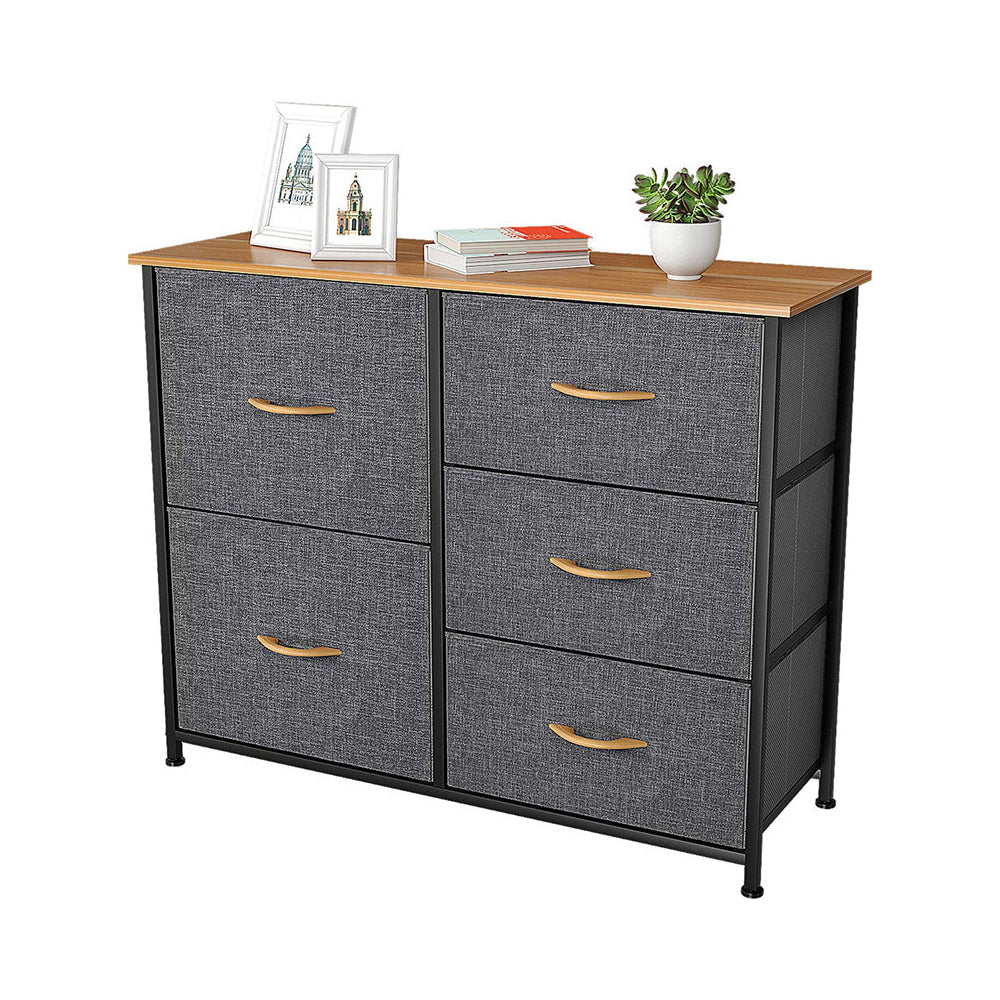 DS BS 5 Drawers Steel Frame Fabric Storage Tower - Image 5