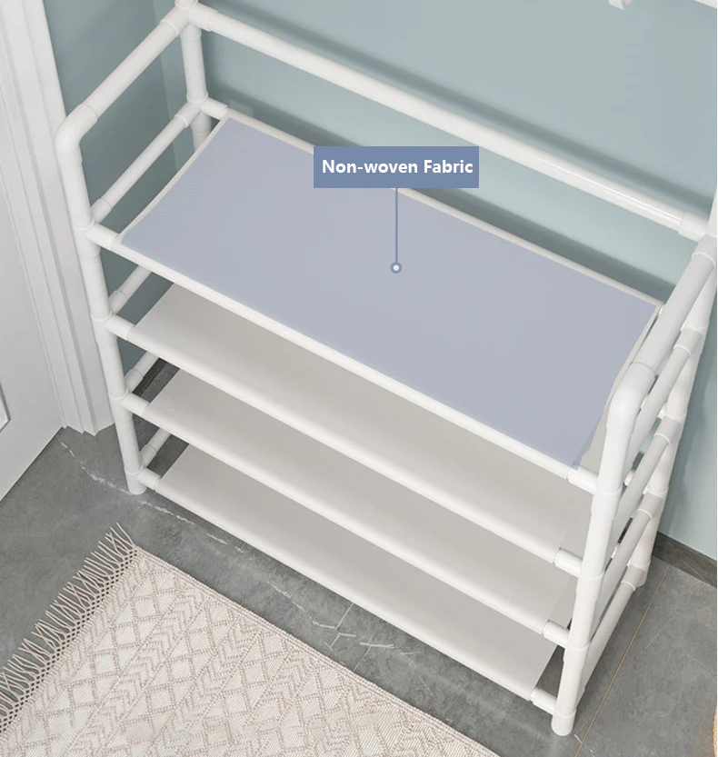 DS BS 5 Tier Multifunctional Hat Rack Shoes Rack Hall Tree-Black - Image 2
