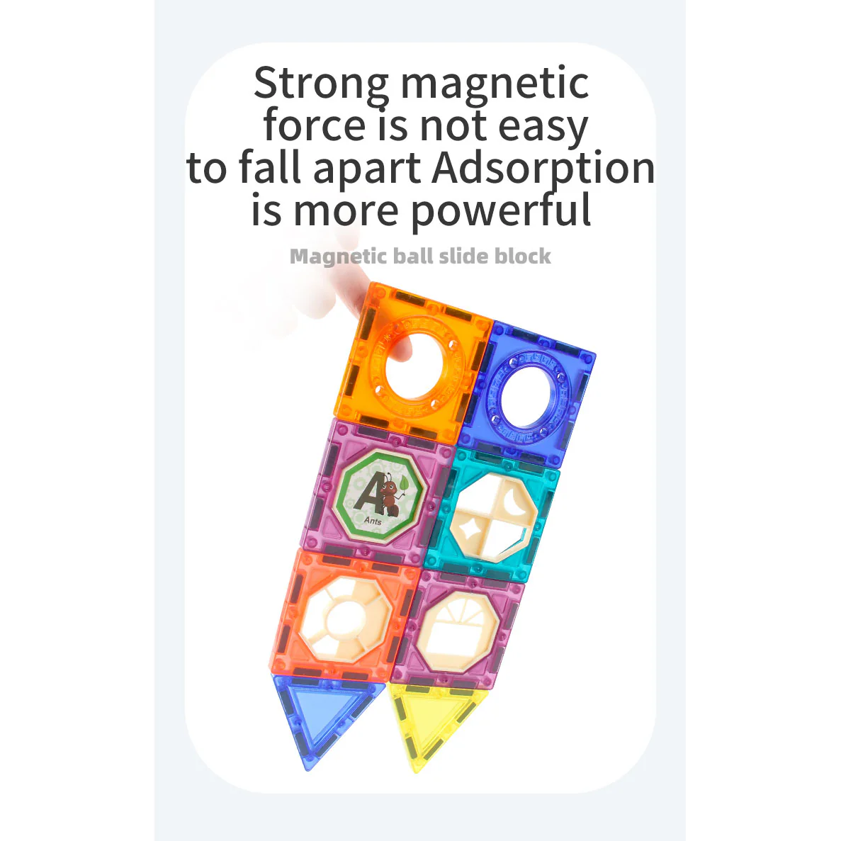 DS BS 54Pcs Magnetic Tiles Marble Run STEM Building Toys - Image 6