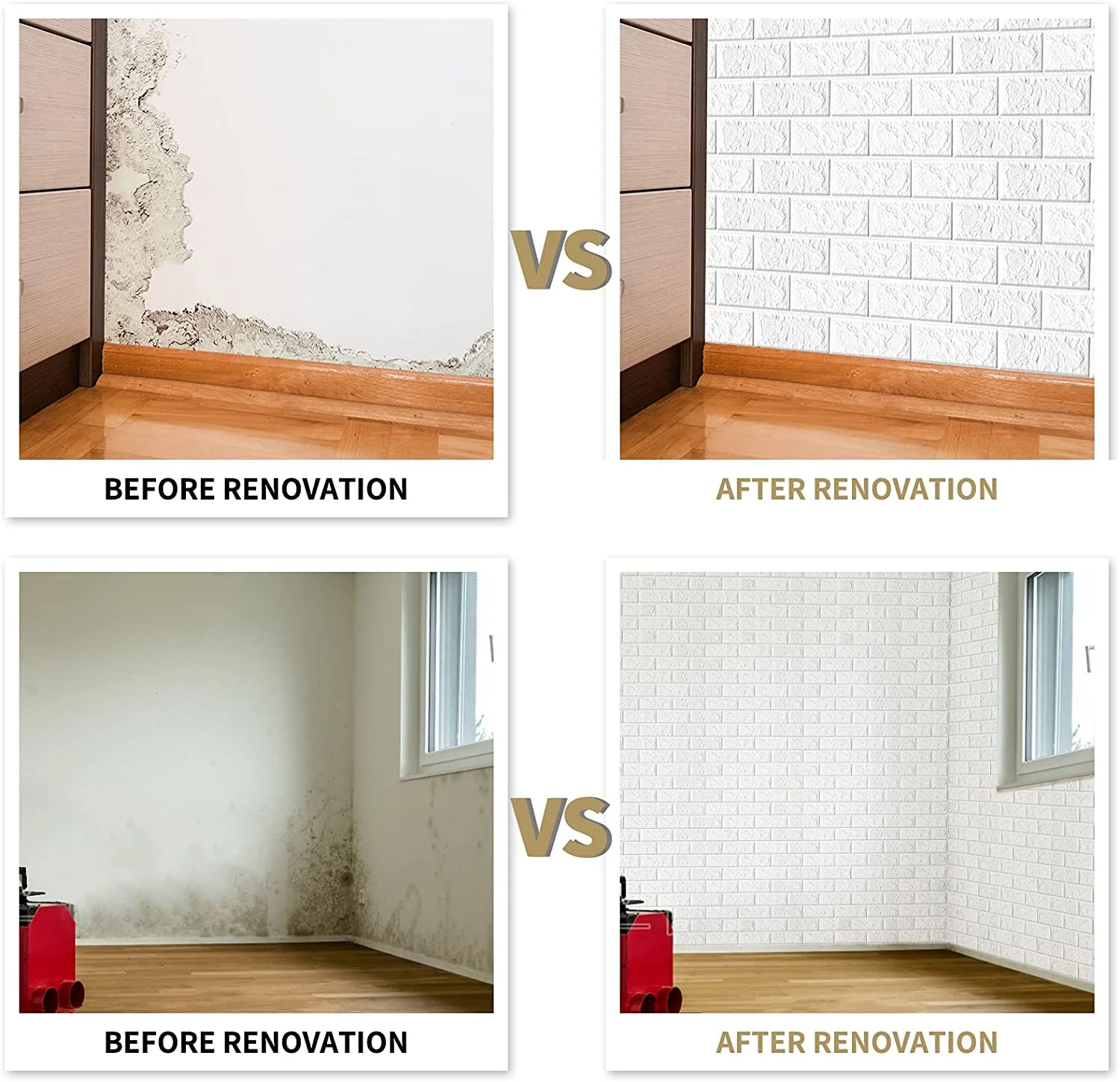 DS BS 5Pcs 3D Brick Self Adhesive Wallpaper Panels 70X75CM-Marble - Image 3
