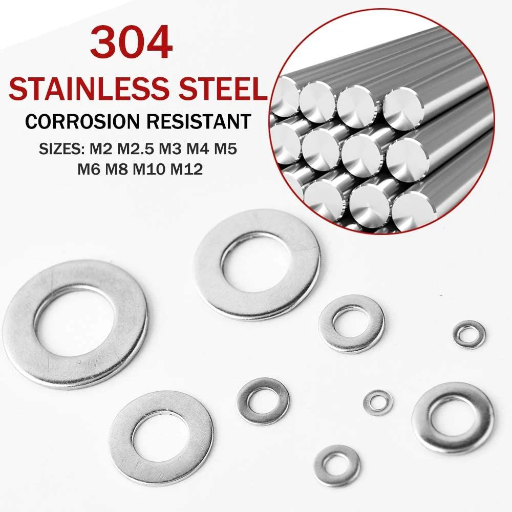 DS BS 684Pcs 304 Stainless Steel Flat Washers Assortment Washers Hardware Set - Image 6