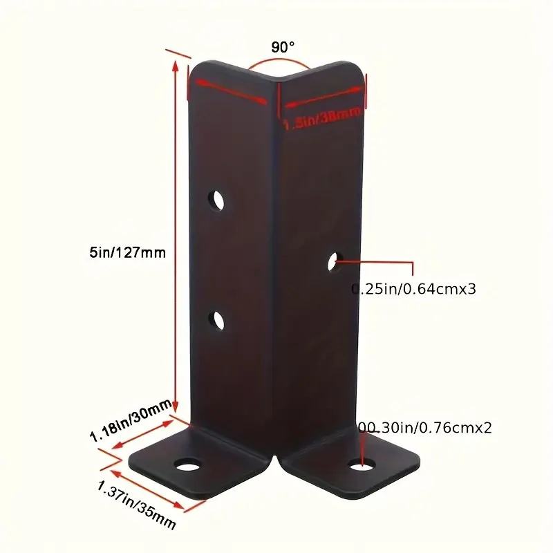 DS BS 8 Pack Post Anchor Brackets for Wood Fence Posts - Image 5