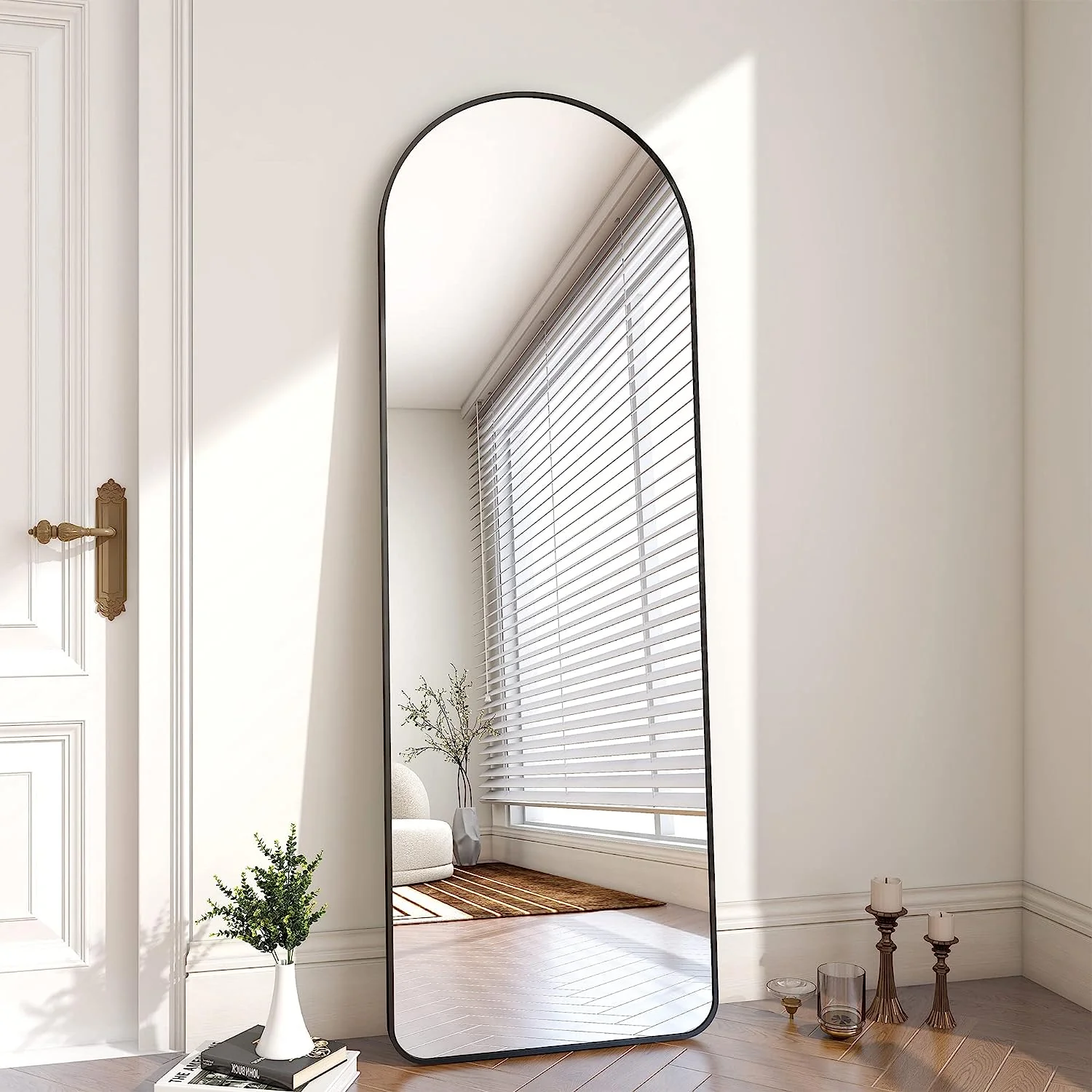 DS BS Aluminum Alloy Frame Arched Mirror 162×57cm - Image 4