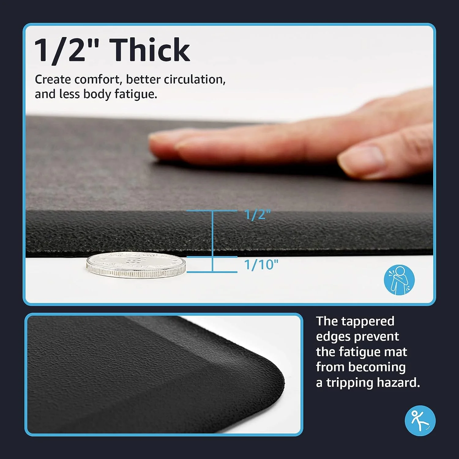DS BS Anti-Fatigue Floor Mat for Kitchen Office-44×120cm - Image 7