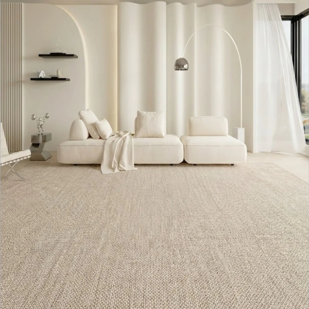 DS BS Area Rug 120x160cm Modern Minimalist Living Room Carpet - Warm Cream Linen - Image 8